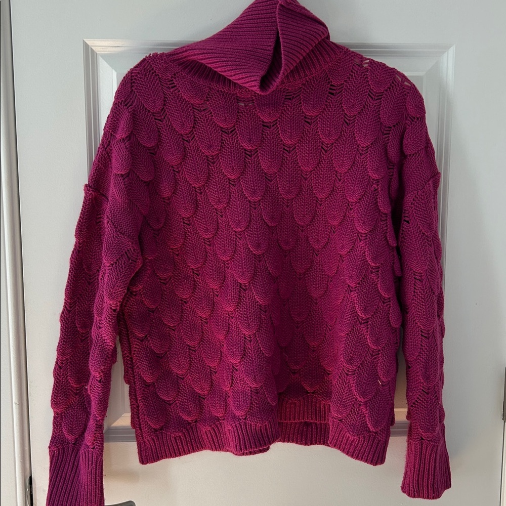 THML Vibrant Knit Sweater in Fuchsia